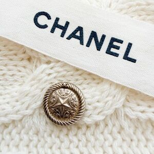 Authentic Chanel Button • Gold Star Motif • Vintage 2010 Era • 1 Piece